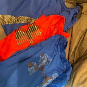 3 Youth XL Long Sleeve Shirts 2 blue and 1 red like new